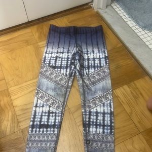 Terez blue elephant workout leggings